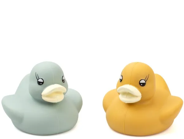 Canard de bain en silicone, 2 ass